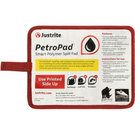 PetroPad Smart Polymer Spill Pad, 24"L x 18-1/8"W, Small, White, Pack of 10