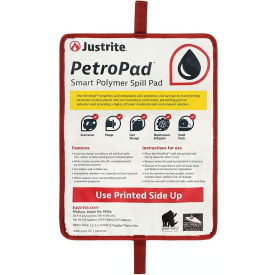 PetroPad Smart Polymer Spill Pad, 27-3/16"L x 35-3/8"W, Medium, White, Pack of 5