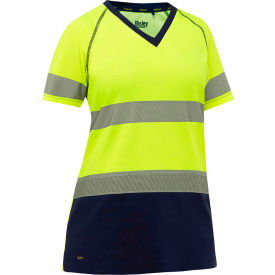 Women's Short Sleeve T-Shirt, Class 2, Size L, Hi-Vis Yellow