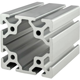 40 Series 3-1/8" x 3-1/8" Eight T-Slotted Extrusion Profile, 118-1/8"L Stock Bar