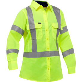 Pip Global Bisley X-Back Airflow Women's Long Sleeve Shirt, Class 3, Size S, Hi-Vis Yellow