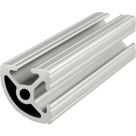 10 Series 1" x 1" Round Bi & Quarter T-Slotted Extrusion Profile, 120"L Stock Bar