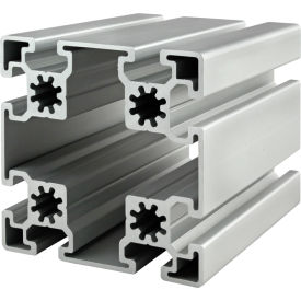 45 Series 3-9/16" x 3-9/16" Eight T-Slotted Extrusion Profile, 238-3/16"L Stock Bar