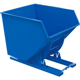 Heavy Duty No Bump & Dump Hopper, Steel, 3-1/2 Cu. Yd., 6000 lb. Capacity, Blue
