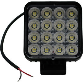 IQ Square Auxiliary LED Flood Beam Light with 16 LED, 4-1/4", Clear