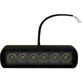 IQ Rectangle Auxiliary LED Flood Beam Light with 6 LED, 6" x 1-1/2", Clear
