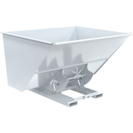 Heavy Duty No Bump & Dump Hopper, Steel, 3 Cu. Yd., 6000 lb. Capacity, White