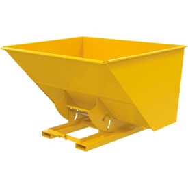 Heavy Duty No Bump & Dump Hopper, Steel, 3 Cu. Yd., 6000 lb. Capacity, Yellow