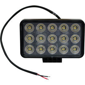 IQ Rectangle Auxiliary LED Flood Beam Light w/ 15 LED, 6" x 3-3/4", Clear
