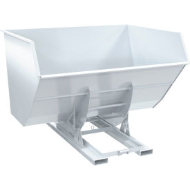 Heavy Duty No Bump & Dump Hopper, Steel, 5 Cu. Yd., 6000 lb. Capacity, White