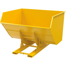 Heavy Duty No Bump & Dump Hopper, Steel, 5 Cu. Yd., 6000 lb. Capacity, Yellow
