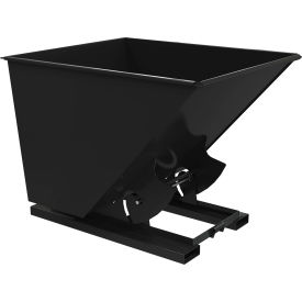 Light Duty No Bump & Dump Hopper, Steel, 2 Cu. Yd., 2000 lb. Capacity, Semi Gloss Black