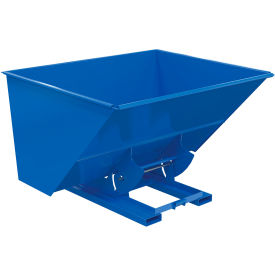 Heavy Duty No Bump & Dump Hopper, Steel, 3 Cu. Yd., 6000 lb. Capacity, Blue