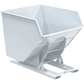 Heavy Duty No Bump & Dump Hopper, Steel, 3-1/2 Cu. Yd., 6000 lb. Capacity, White