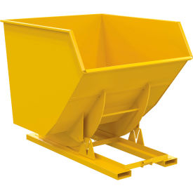 Heavy Duty No Bump & Dump Hopper, Steel, 3-1/2 Cu. Yd., 6000 lb. Capacity, Yellow