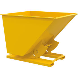 Light Duty No Bump & Dump Hopper, Steel, 2 Cu. Yd., 2000 lb. Capacity, Yellow
