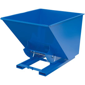 Light Duty No Bump & Dump Hopper, Steel, 2 Cu. Yd., 2000 lb. Capacity, Blue