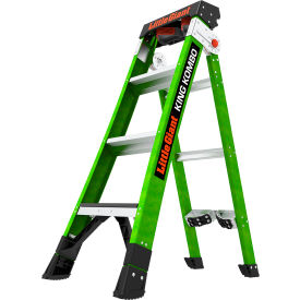 Little Giant King Kombo Industrial Combination Ladder, 4' Type IAA, 3 Step, 375 lb. Capacity
