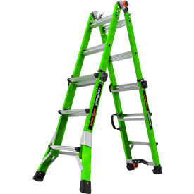 Little Giant Conquest 2.0 Articulated Extendable Ladder, Fiberglass, 3' Type IAA, 375 lb. Capacity