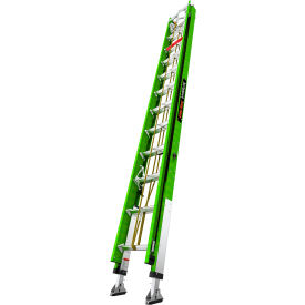 Little Giant Hyperlite Extension Ladder with Cable Hooks and Ratchet Leveler, 24 feet, Type IAA, 375 lb. Capacity