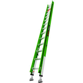 Little Giant Hyperlite Extension Ladder with Adjustable Pole Strap and Ratchet Leveler, 28 feet Type IAA