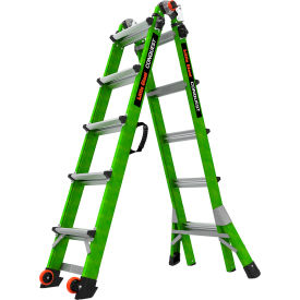 Conquest 2.0 Articulated Extendable Ladder, Fiberglass, 5' Type IA, 300 lb. Capacity