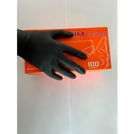 Anti-Static Nitrile Gloves, Powder-Free, 5 Mil Thickness, Small, Black, Pack of 100