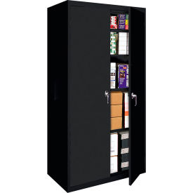 Standard Storage Cabinet, 3 Adjustable Shelves, 36"W x 24"D x 72"H, Black, All-Welded