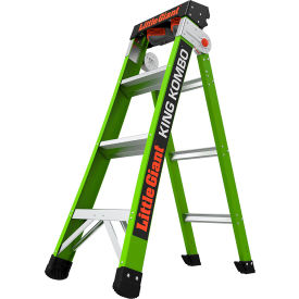 King Kombo Professional Combination Ladder, 4' Type IAA, 3 Step, 375 lb. Capacity
