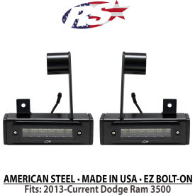 Reverse Bolt-On Hitch Bar LED Flood Light For 2013-Current Dodge Ram 3500, 4.4A