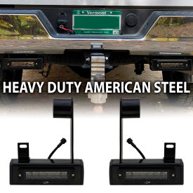 Race Sport Lighting Bolt-On Hitch Bar LED Flood Light For 2020-Current Chevy GMC 2500 3500, 4.4A