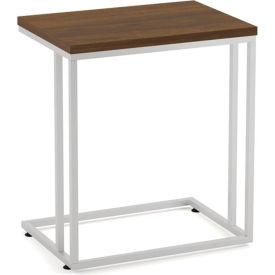 Reception Tables Side C Table w/Laminate Top, 22-1/4"Wx15-3/4"Dx25-1/2"H, Modern Walnut