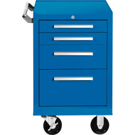 K2000 4 Drawer Roller Cabinet, 21"W x 20"D x 35"H, Blue