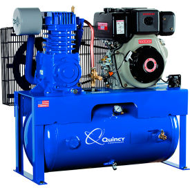 Two-Stage Splash Lubricated Air Compressor, 175 PSI, 13 HP, 30 Gallon Capacity, Horizontal