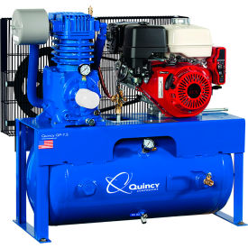 Quincy Two-Stage Pressure Lubricated Air Compressor, 175 PSI, 13 HP, 30 Gallon Capacity, Horizontal
