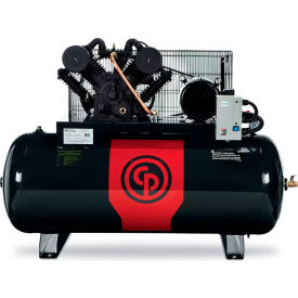 Two Stage Full Featured Air Compressor, 175 PSI, 5 HP, 80 Gal. Cap., 3 Phase, 460V
