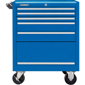 5 Drawer Roller Cabinet, 27"W x 18"D x 34-15/16"H, Blue