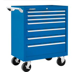 7 Drawer Roller Cabinet, 29"W x 20"D x 34-15/16"H, Blue