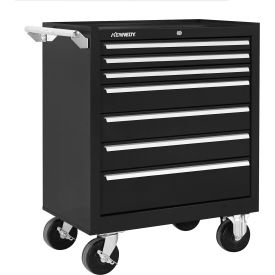 7 Drawer Roller Cabinet, 29"W x 20"D x 34-15/16"H, Black