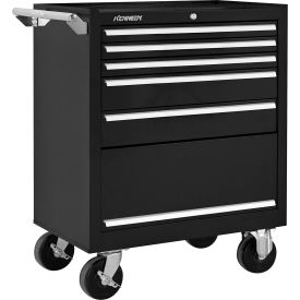 5 Drawer Roller Cabinet, 29"W x 20"D x 34-15/16"H, Black