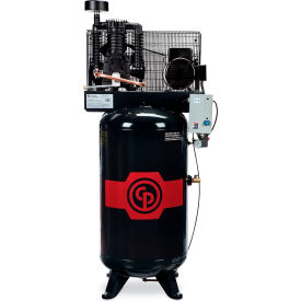 Two Stage Electric Air Compressor, 7.5 HP, 80 Gal Cap., 1 Phase, 230V, 548 lb. Wt.