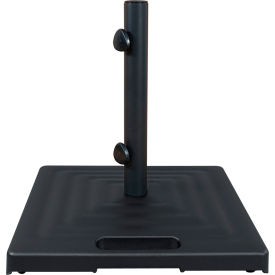 Square Base w/ Wheels For Libra, Cast Aluminum,100 lb. Weight, Black