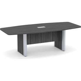 Boat Shaped Conference Table w/ Elliptical Base, 95"Wx44"Dx29-1/2"H, Coastal Gray