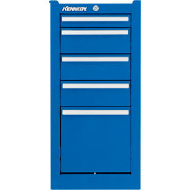 5 Drawer Hang-On Side Cabinet, 13-5/8"W x 20"D x 29-1/16"H, Blue