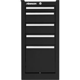 5 Drawer Hang-On Side Cabinet, 13-5/8"W x 20"D x 29-1/16"H, Black