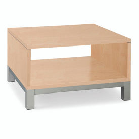 Pedestal Tables Cube Table, 29"Wx29"Dx15-1/2"H, Maple