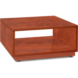 Pedestal Tables Cube Table, 29"Wx29"Dx15-1/2"H, Cherry