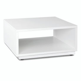 Laminate Collection Pedestal Tables Cube Table, 29"Wx29"Dx15-1/2"H, White