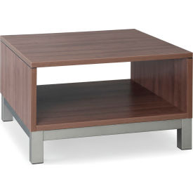 Pedestal Tables Cube Table, 29"Wx29"Dx15-1/2"H, Coastal Gray