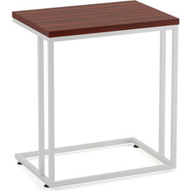 Reception Tables Side C Table with Laminate Top, 22-1/4"Wx15-3/4"Dx25-1/2"H, Mahogany